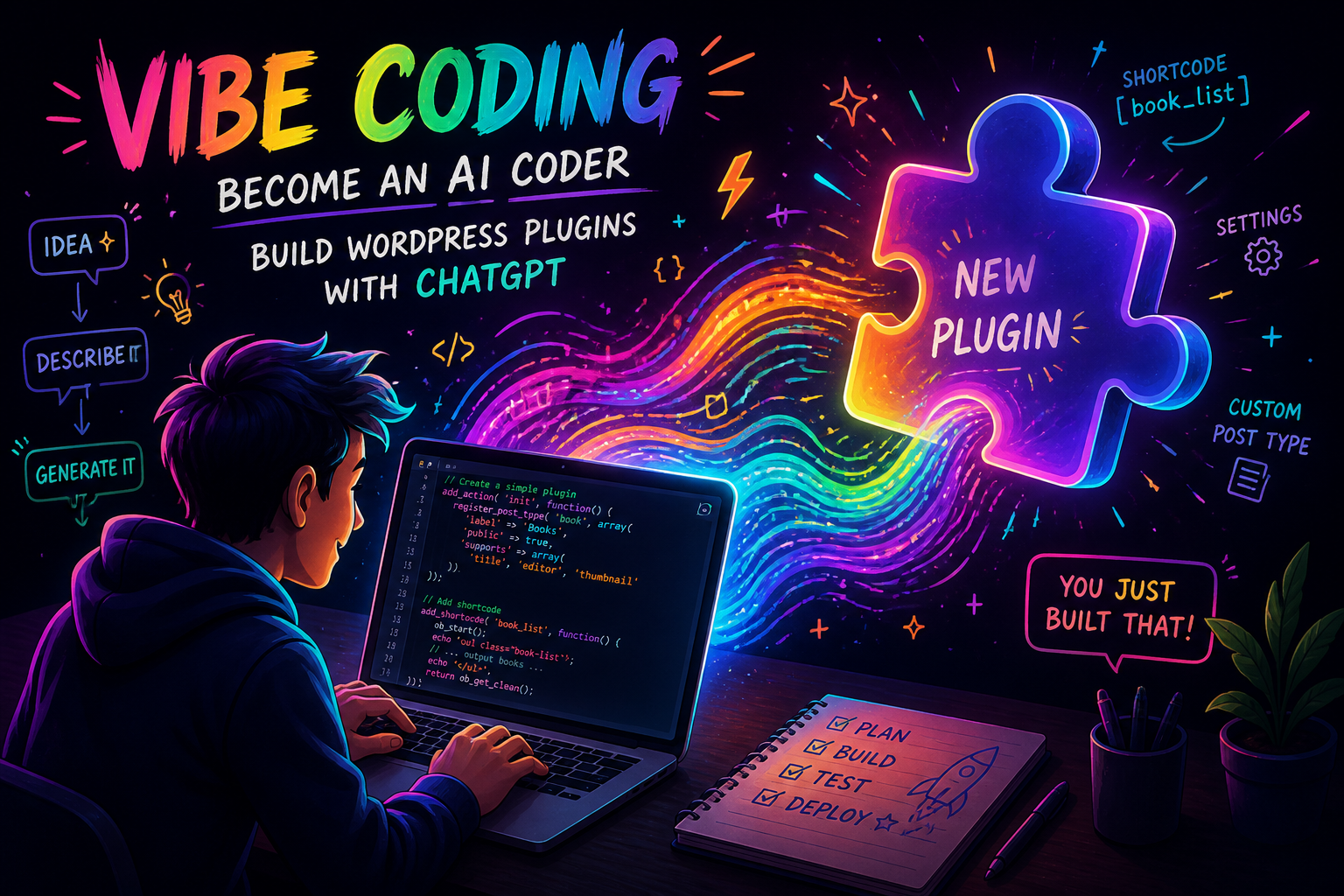 🌈 Vibe Coding: Become an AI Coder & Build WordPress Plugins with ChatGPT