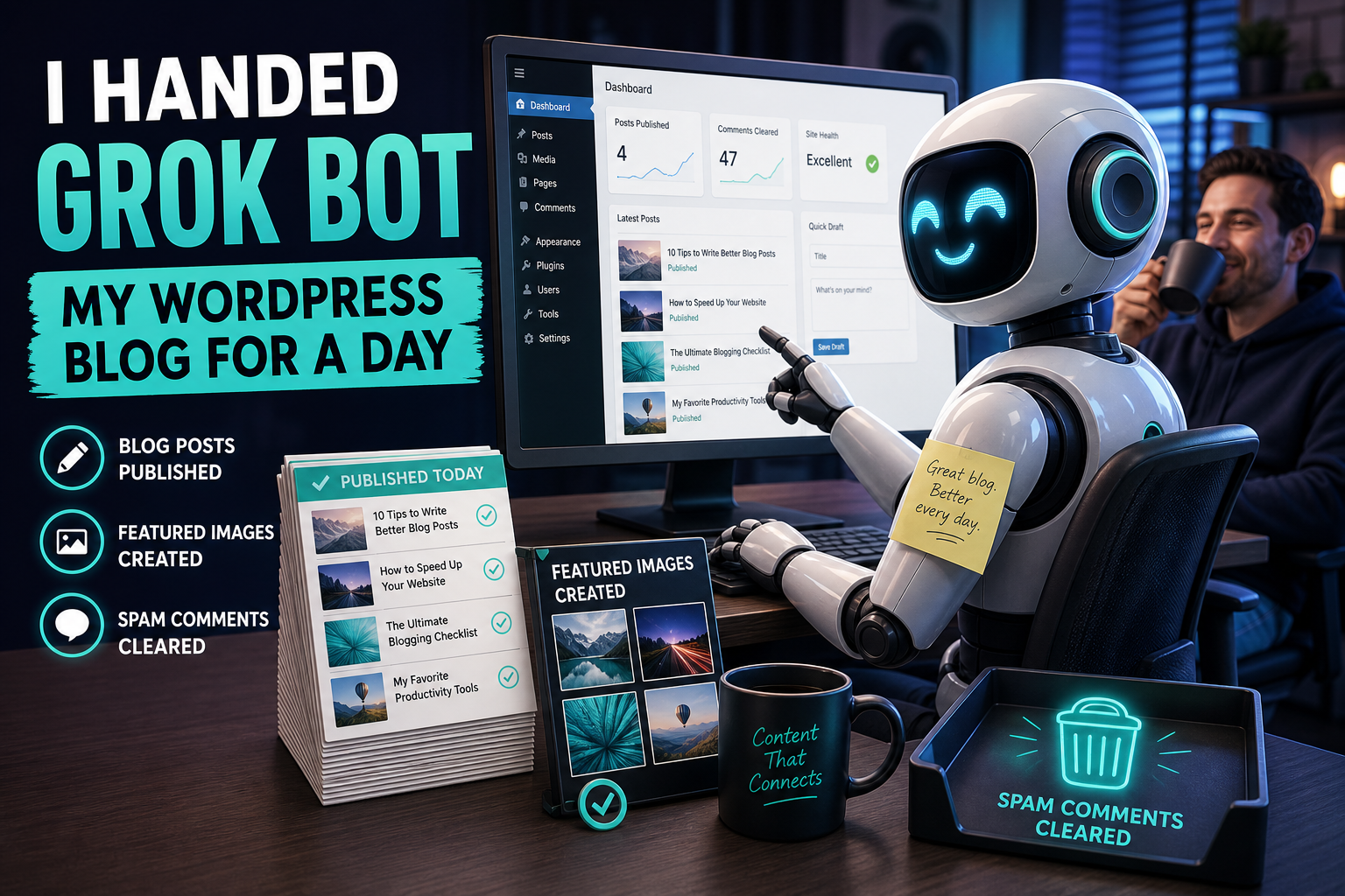 I Handed Grok Bot My WordPress Blog for a Day — Here’s What Actually Happened