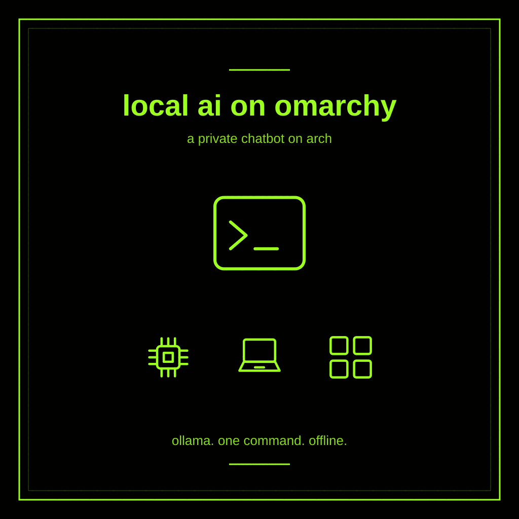 Local AI on Omarchy: A Private Chatbot on the Leanest Desktop You Own
