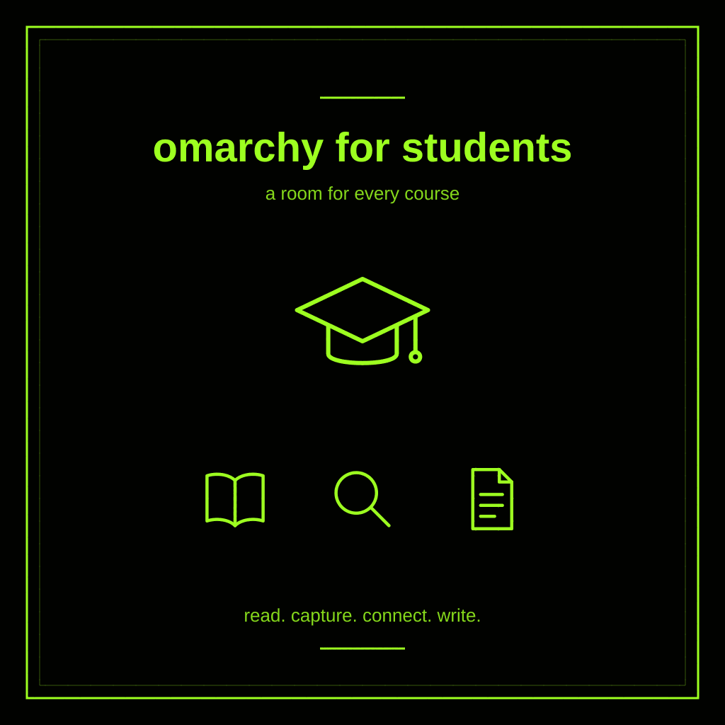 Omarchy for Students: Obsidian, Built-In OCR, and a Room for Every Course