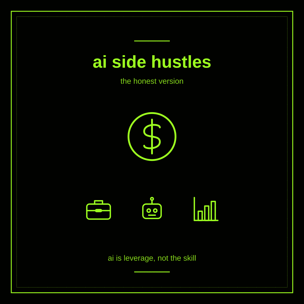 AI Side Hustles: The Honest Version