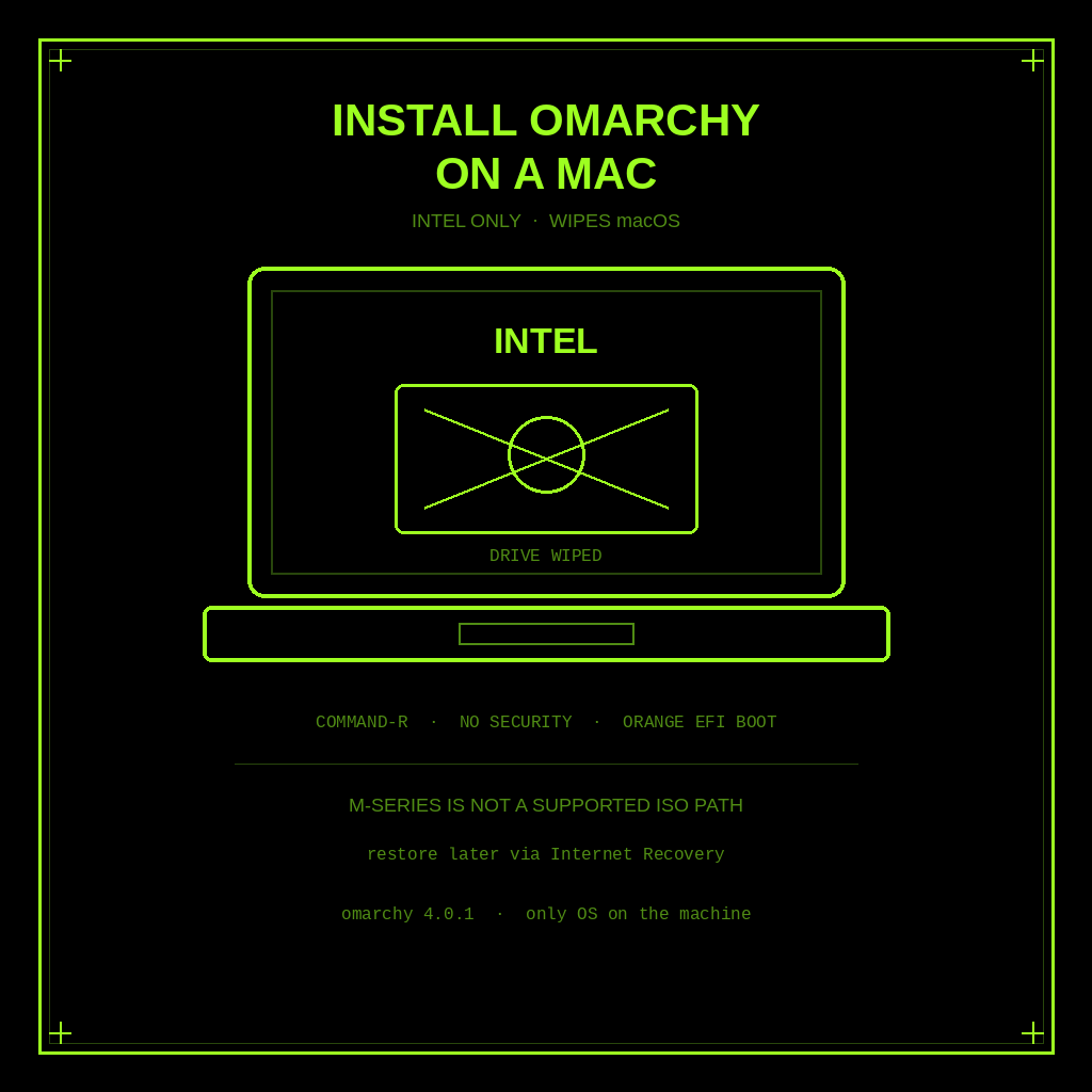 How to Install Omarchy on a Mac (Intel Only, and It Wipes macOS)