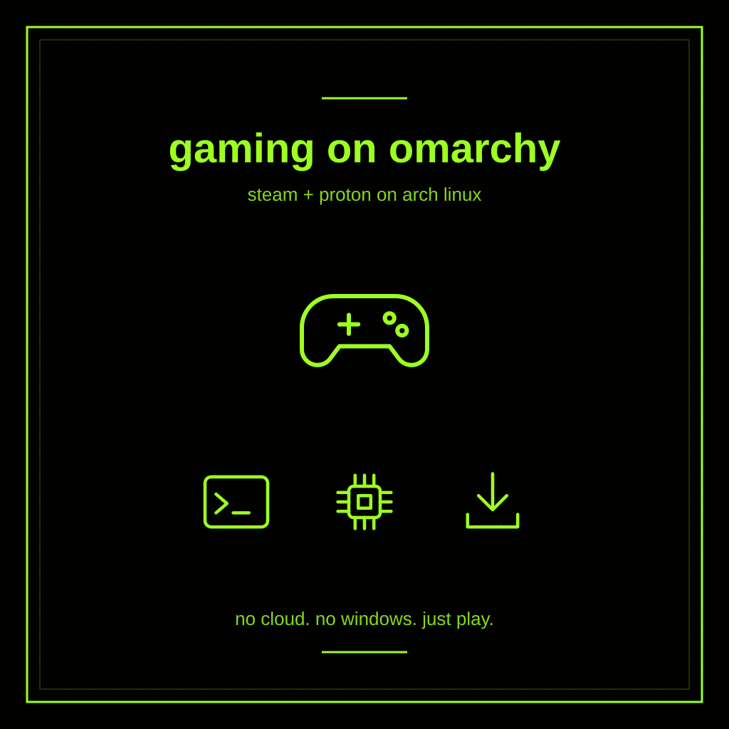 How to Play Windows Games on Omarchy With Steam and Proton (No Cloud Needed)