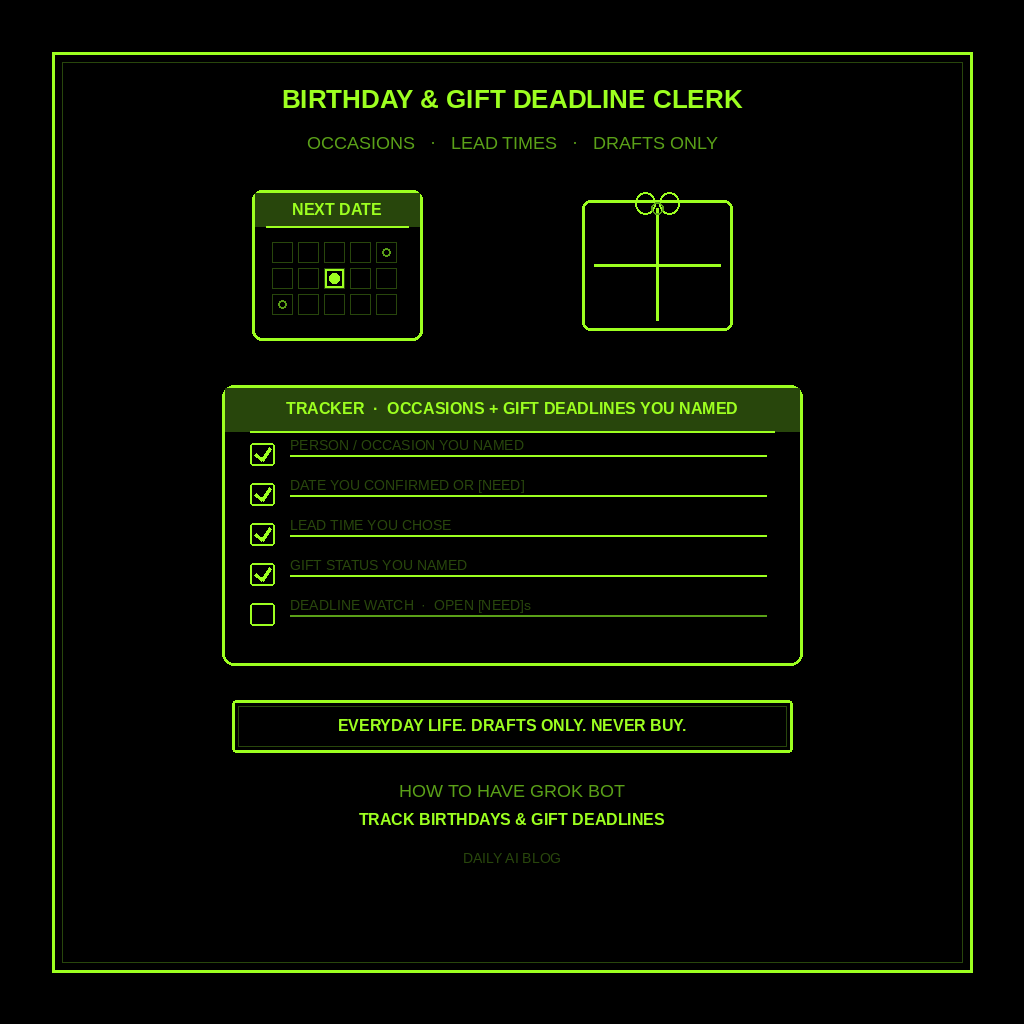 How to Have Grok Bot Track Birthdays and Gift Deadlines for You (Step-by-Step)