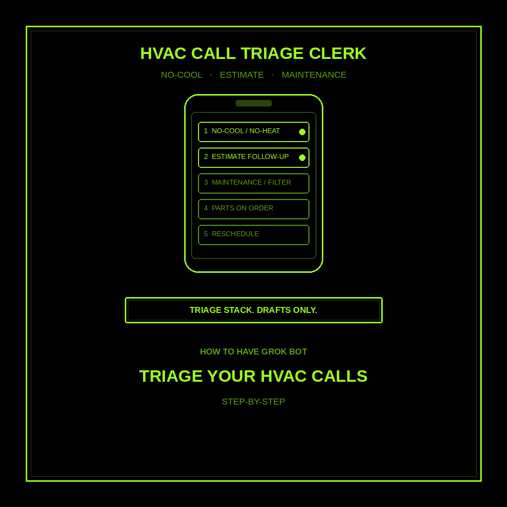 How to Have Grok Bot Triage Your HVAC Calls for You (Step-by-Step)
