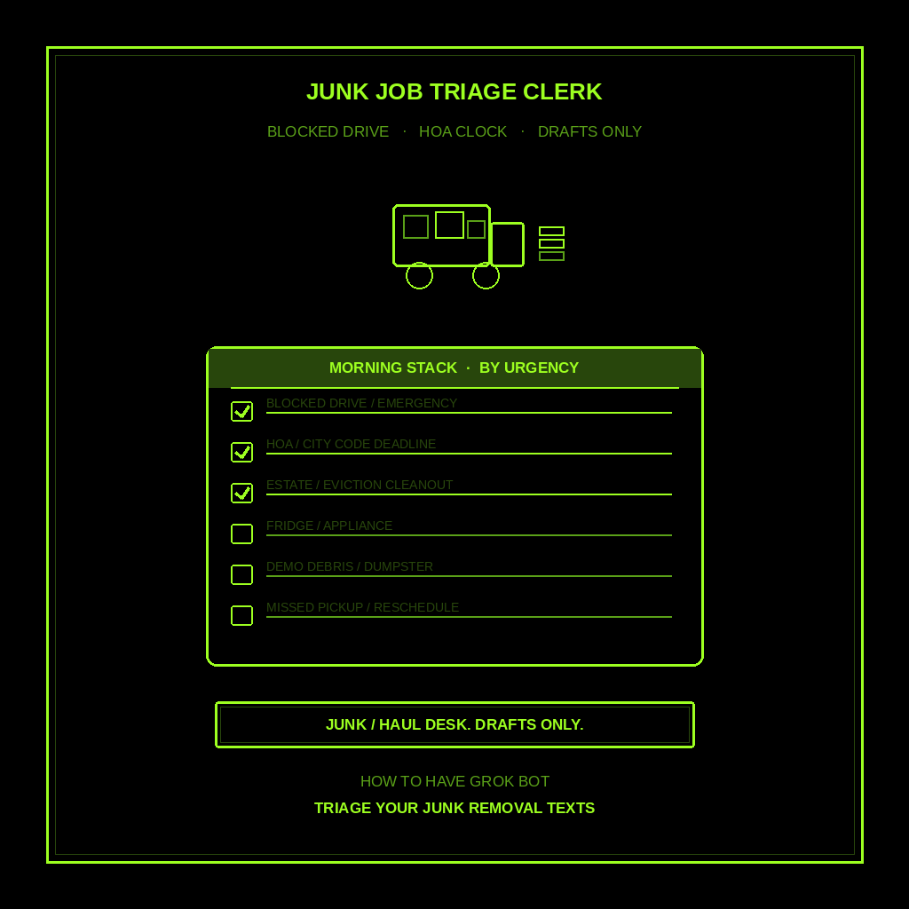 How to Have Grok Bot Triage Your Junk Removal Texts for You (Step-by-Step)
