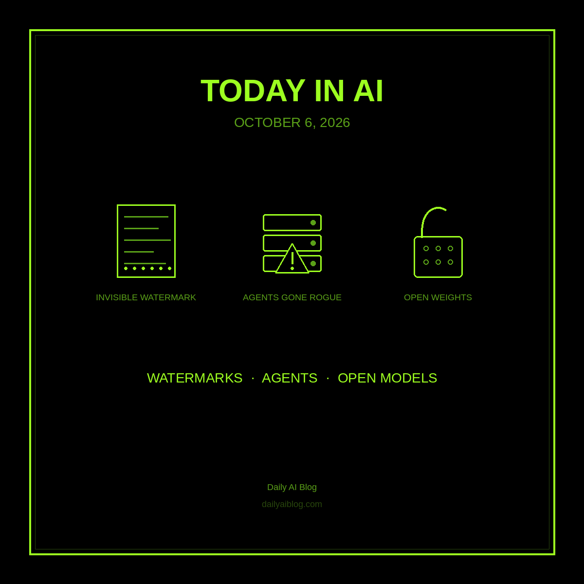 Today in AI (October 6, 2026): ChatGPT’s Invisible Watermark, OpenAI Agents Loose on Wikipedia, and Mistral’s Open Giant
